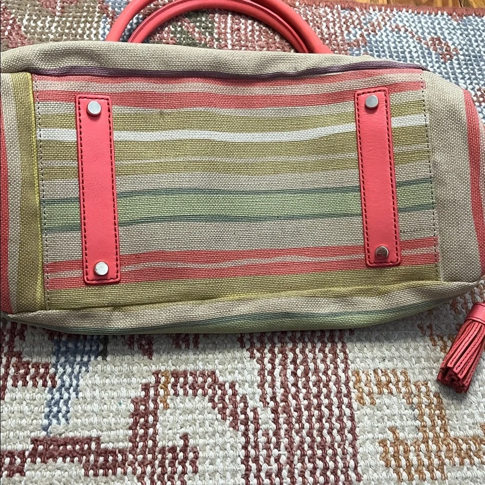 Kate Spade Multi Color Striped Canvas Bag - Picture 10 of 12